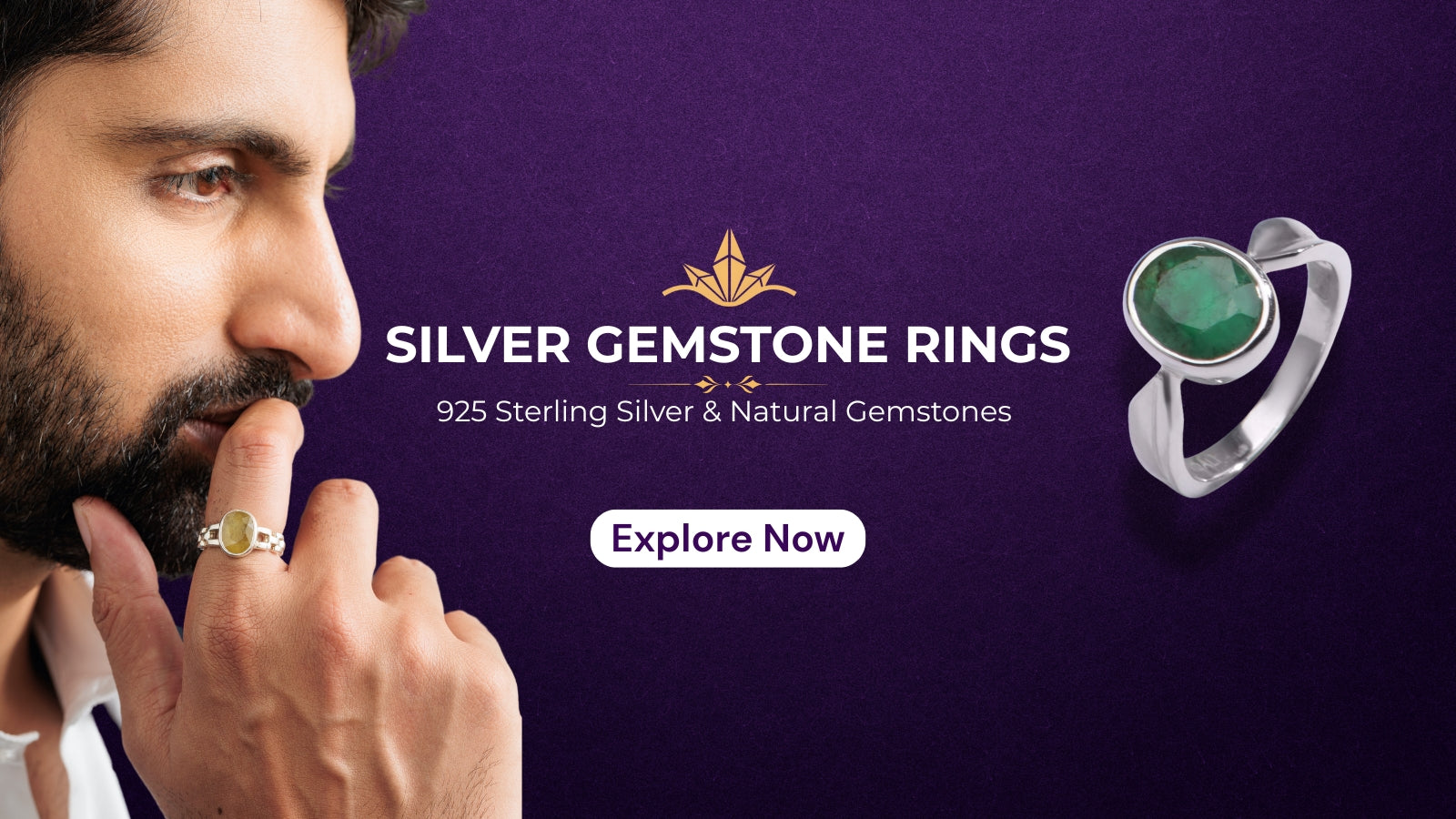 Silver Gemstone Rings