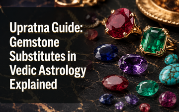 Upratna gemstone substitutes in Vedic astrology including ruby, emerald, blue sapphire, amethyst and turquoise