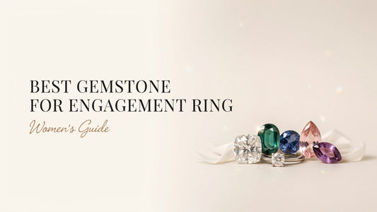 Best gemstone for engagement ring guide for women, featuring diamond, emerald, sapphire and morganite stones with a solitaire ring