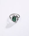 Floral Emerald (Panna) Ring in 925 Sterling Silver - Shakti