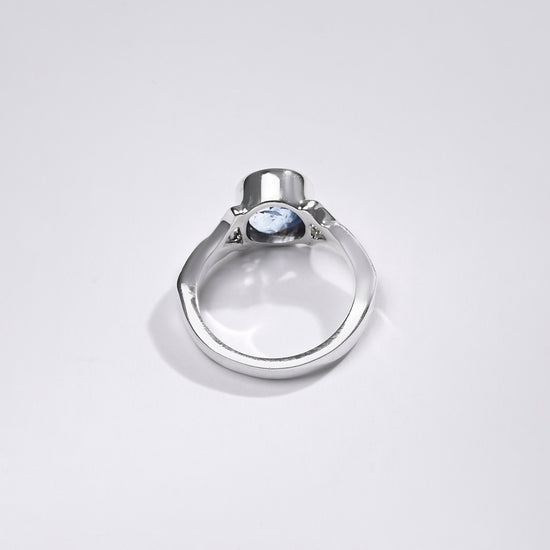 Buy Online Designer Neelam Ring in 925 Silver from Myra Gems 