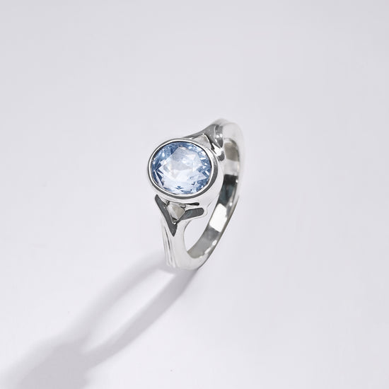 Buy Online Designer Neelam Ring in 925 Silver from Myra Gems 