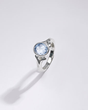 Buy Online Designer Neelam Ring in 925 Silver from Myra Gems 