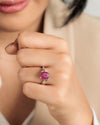 Vibrant Ruby (Manik) Ring in 925 Sterling Silver - #1153N4 - Myra