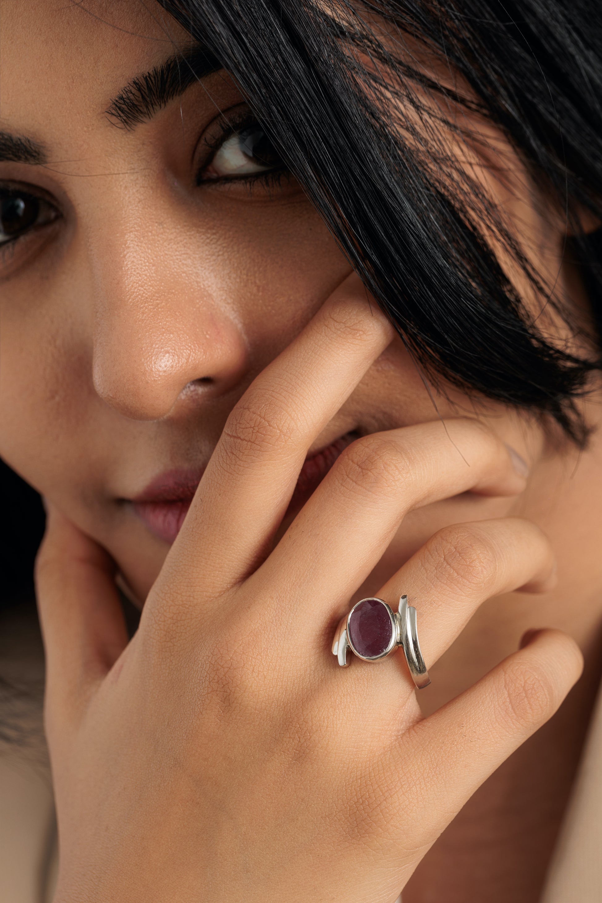 Vintage Ruby (Manik) Ring in 925 Sterling Silver - #1103B - Myra