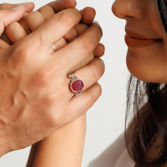Vintage Ruby (Manik) Ring in 925 Sterling Silver - #1283B - Myra