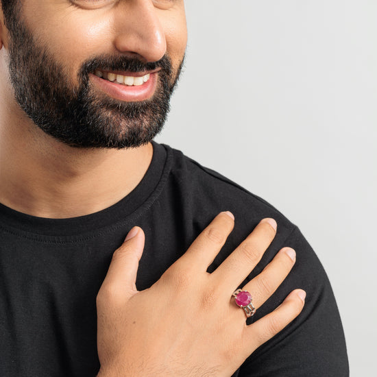 Vintage Ruby (Manik) Ring in 925 Sterling Silver - #1244N4 - Myra