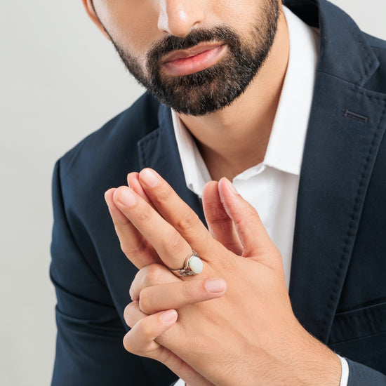 Magical Opal (Doodhiya) Ring in Sterling Silver – #1199B - Myra