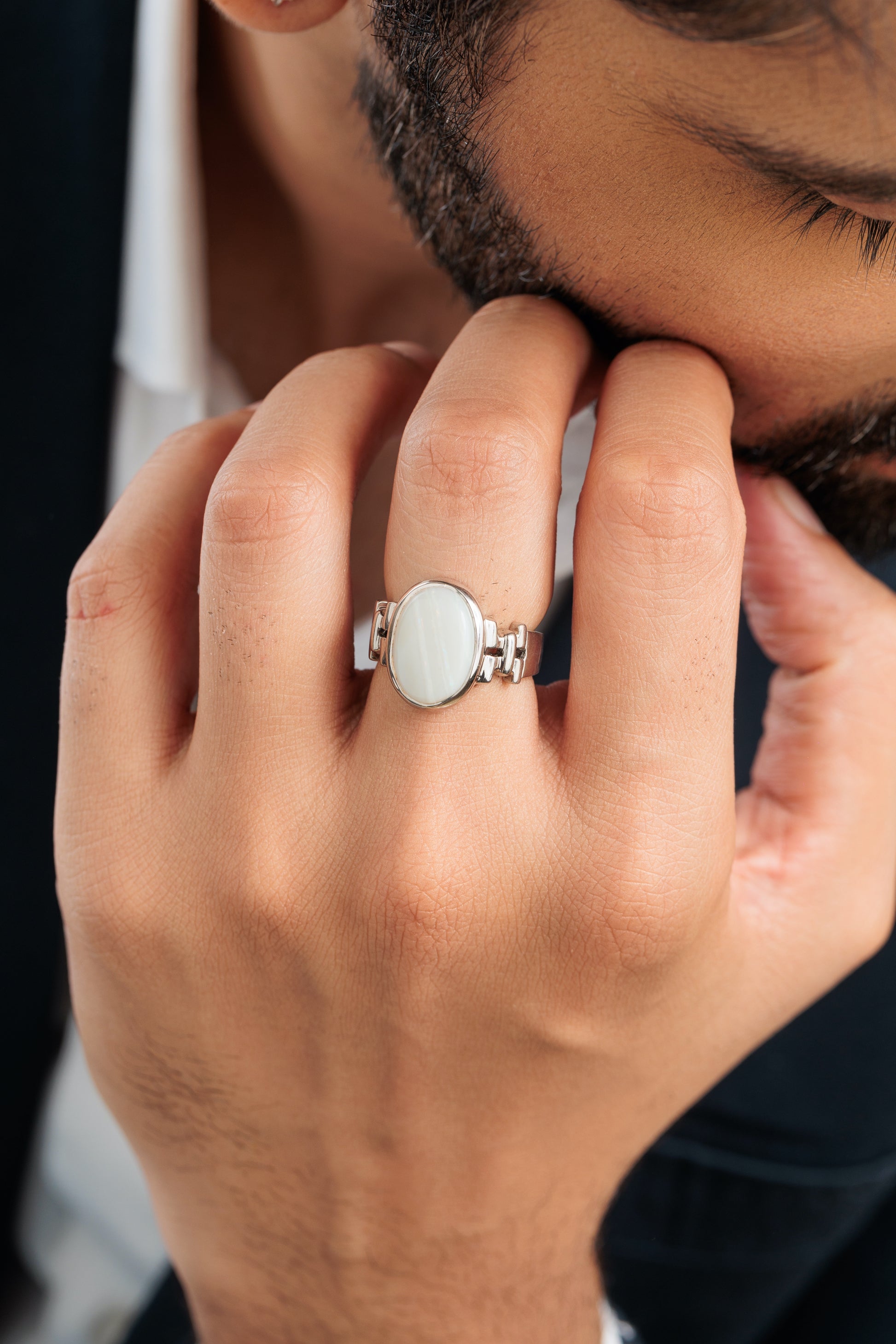 Magical Opal (Doodhiya) Ring in Sterling Silver – #1199B - Myra