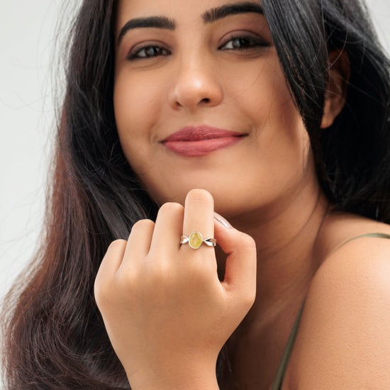 Handcrafted Yellow Sapphire Ring from Myra Gems