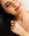 Elegant Ruby (Manik) Ring in 925 Silver #1202B - Myra