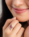 Authentic Ruby (Manik) Ring in Sterling Silver - #1273B - Myra