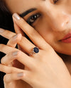 Authentic Blue Sapphire (Neelam) Ring in 925 Silver – #1220N4 - Myra