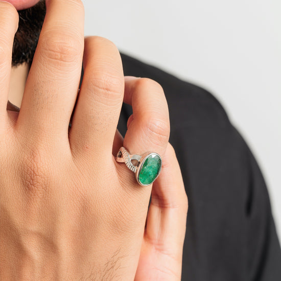 Emerald ring design for men