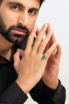 Genuine Emerald (Panna) Ring in 925 Silver – #1283B - Myra