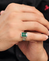 Vintage Emerald (Panna) Ring in 925 Silver â€“ #1228B Sq - Myra