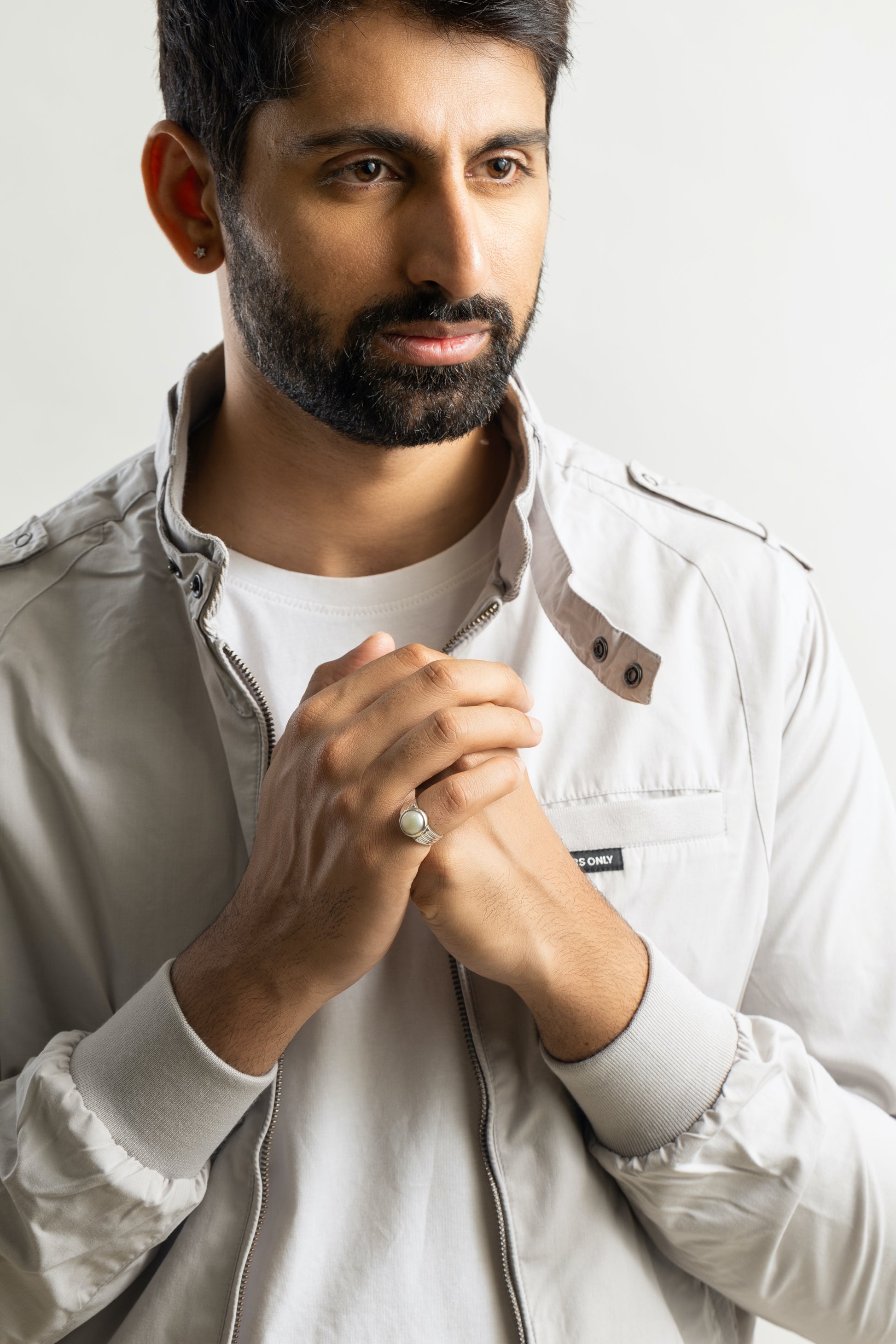 Natural Pearl (Moti) Gemstone Ring in 925 Silver - #1228 R - Myra