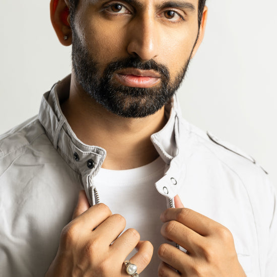 Radiant Pearl (Moti) Ring in 925 Silver - #1245 U - Myra