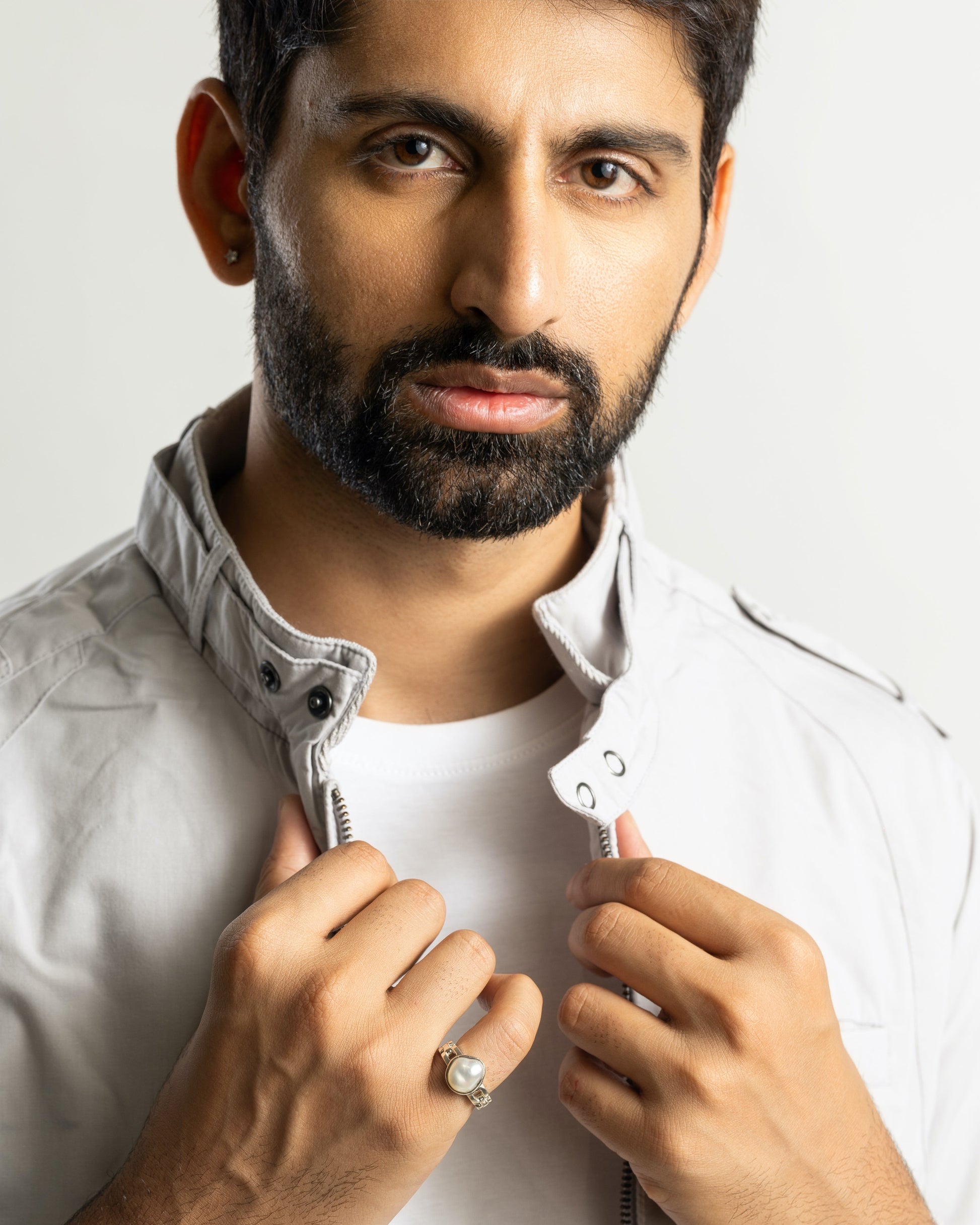 Radiant Pearl (Moti) Ring in 925 Silver - #1245 U - Myra