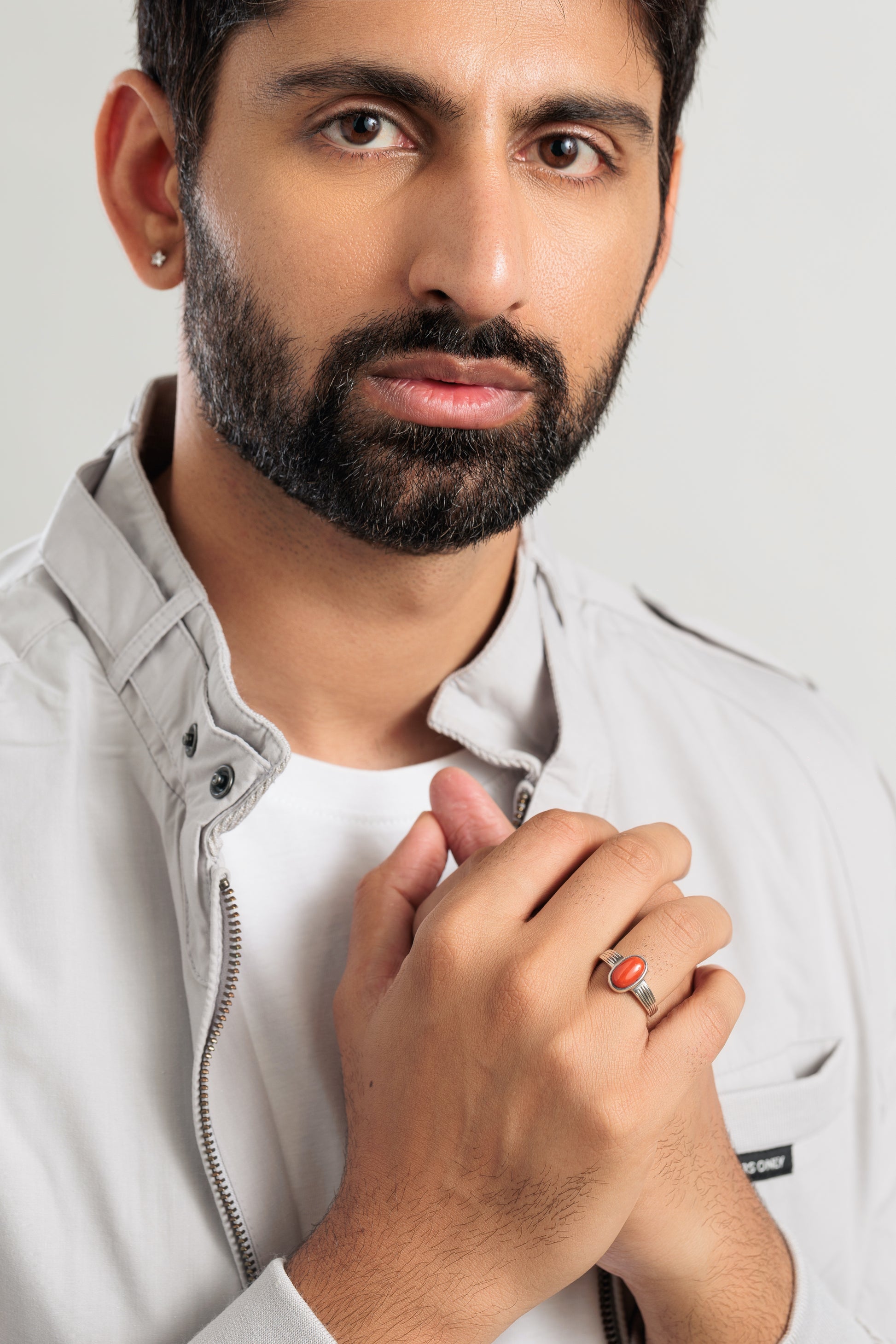 Red Coral Ring Woman