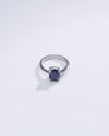 Radiant Blue Sapphire (Neelam) Ring in 925 Silver – #1218N4 - Myra
