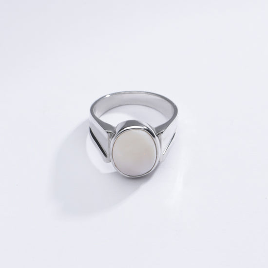 Natural Opal (Doodhiya) Ring in Sterling Silver – #1111B - Myra