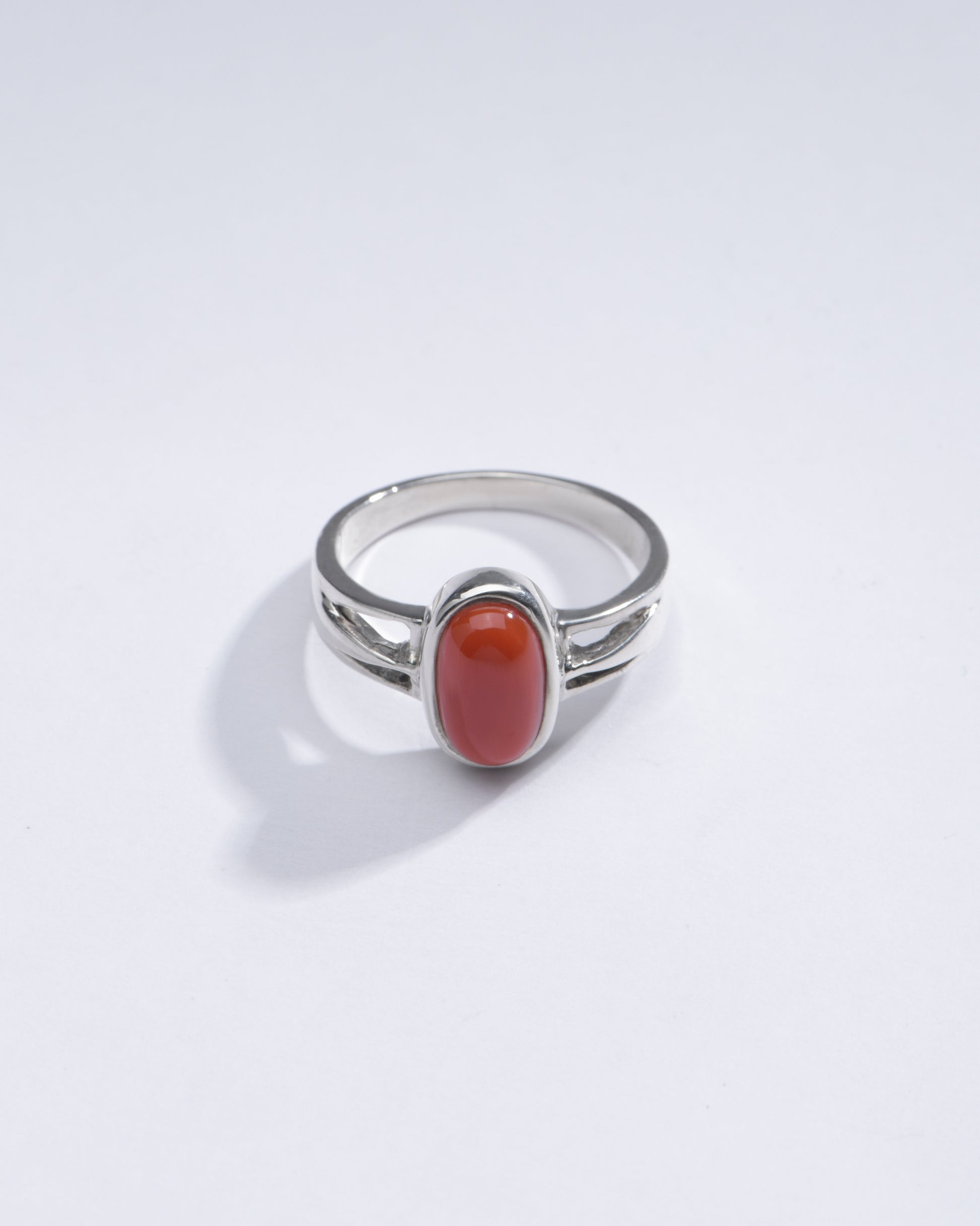 Vintage Red Coral (Moonga) Ring in 925 Sterling Silver – #1242 - Myra