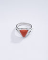 Prestine Coral (Moonga) Ring in 925 Sterling Silver - Delta Tr