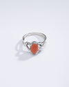 Classic Red Coral (Moonga) Ring in Sterling Silver - #1210 - Myra