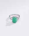 Classic Emerald (Panna) Gemstone Ring in 925 Silver – #1220N4 - Myra