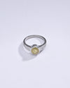 Bold Yellow Sapphire Pukhraj Ring in Silver from Myra Gems