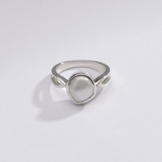 Genuine Pearl (Moti) Ring in 925 Sterling Silver - #1102 U - Myra