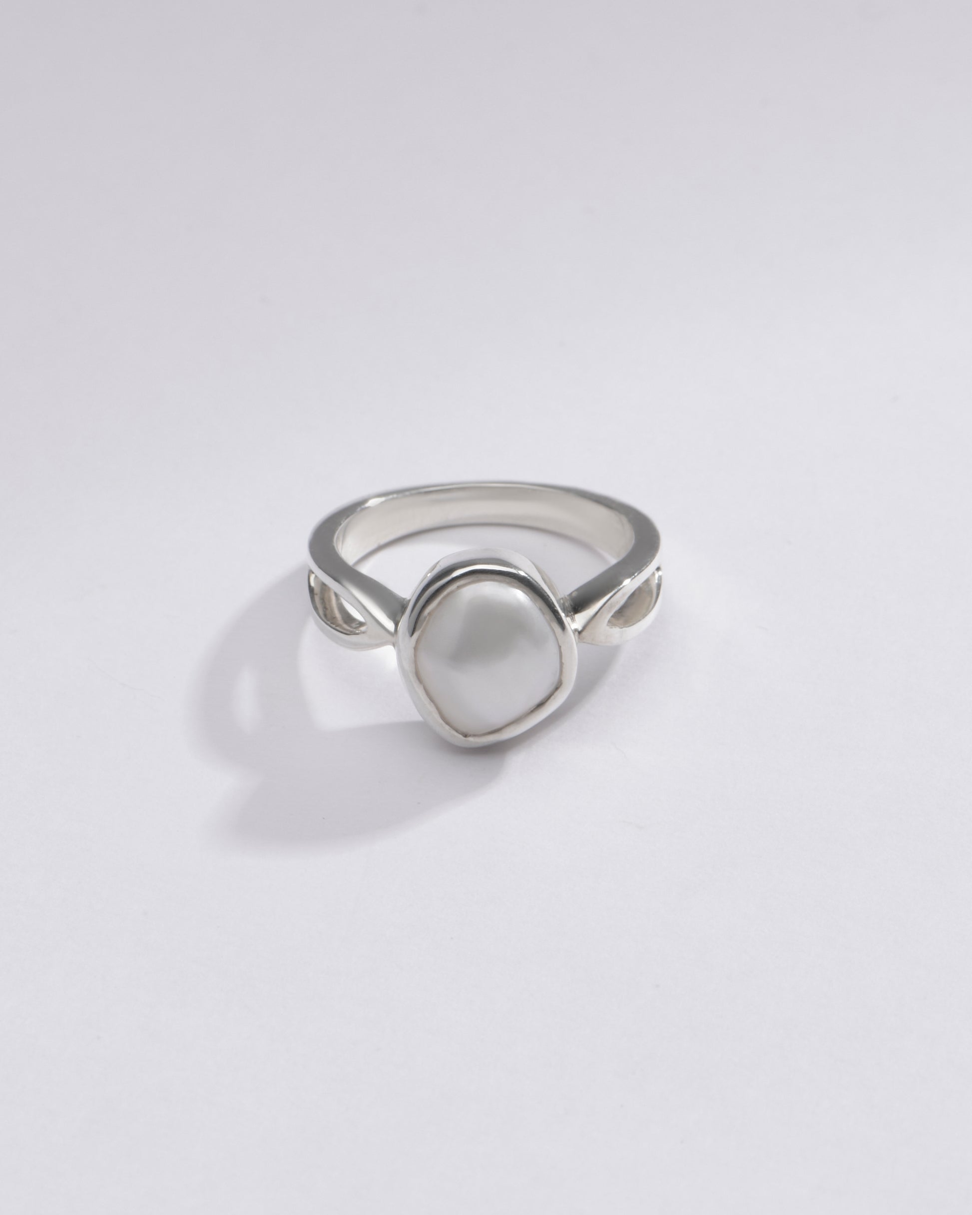 Genuine Pearl (Moti) Ring in 925 Sterling Silver - #1102 U - Myra