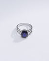 Genuine Blue Sapphire (Neelam) Gemstone Ring in Sterling Silver – #1285N4 - Myra