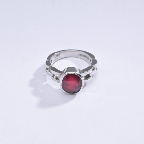 Radiant Ruby (Manik) Gemstone Ring in 925 silver - #1245B - Myra