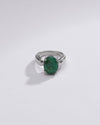 Classic Emerald (Panna) Ring in Sterling Silver – #1101N4 - Myra