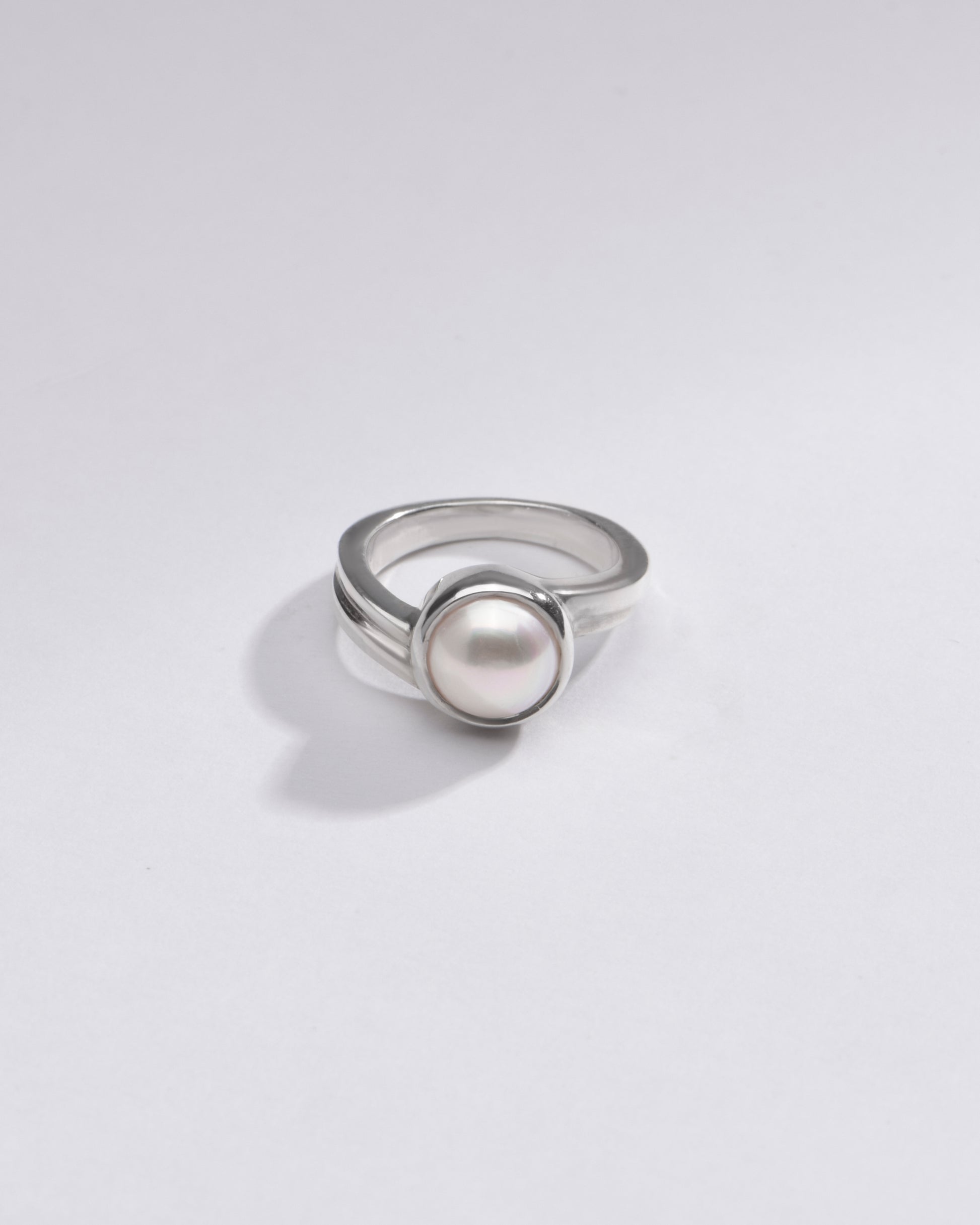 Classic Pearl (Moti) Ring in 925 Sterling Silver - #1153 R - Myra