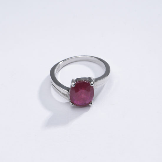 Vibrant Ruby (Manik) Ring in 925 Sterling Silver - #1153N4 - Myra