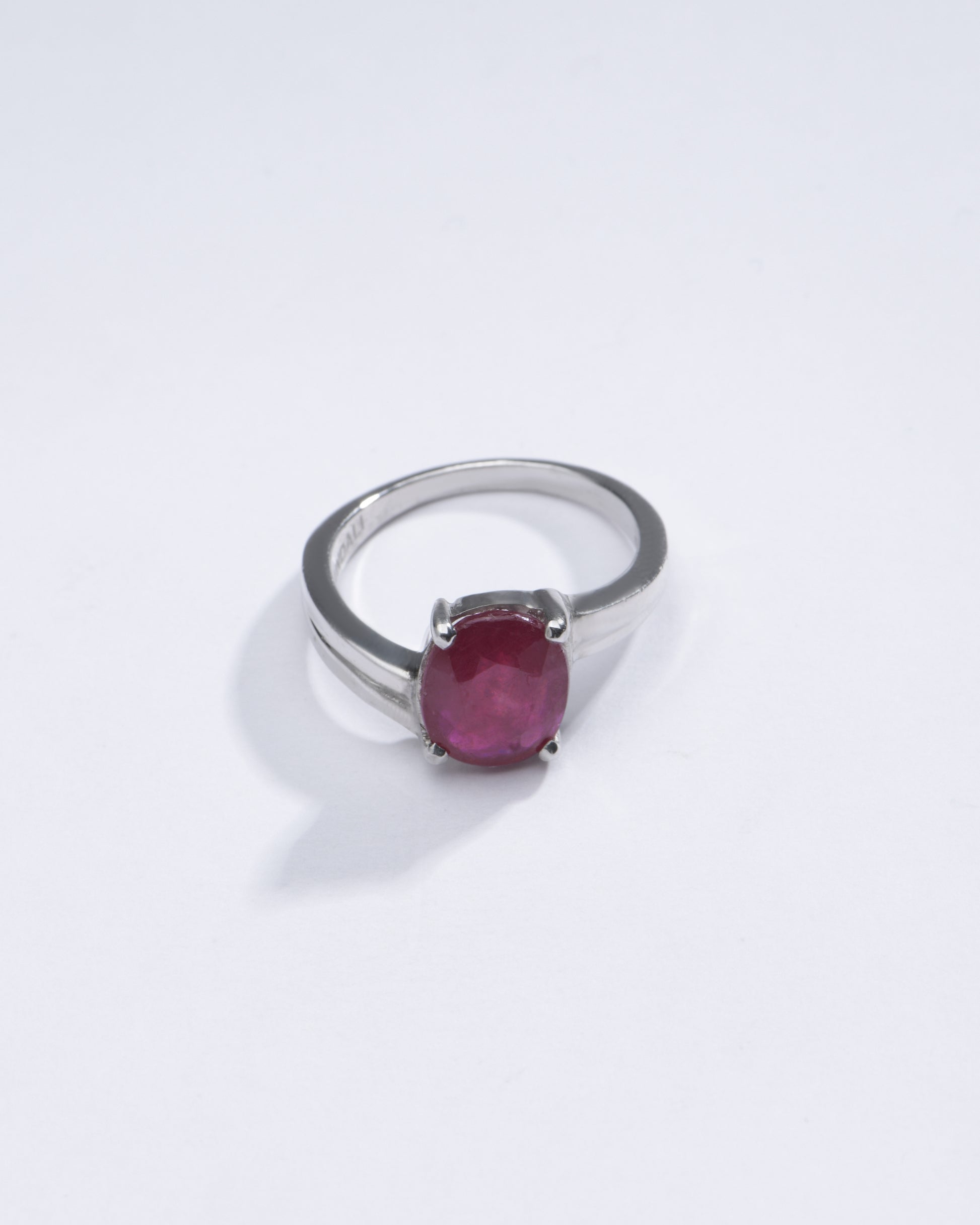 Vibrant Ruby (Manik) Ring in 925 Sterling Silver - #1153N4 - Myra