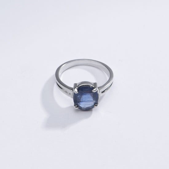 Vintage Blue Sapphire (Neelam) Ring in Sterling Silver – #1139N4 - Myra