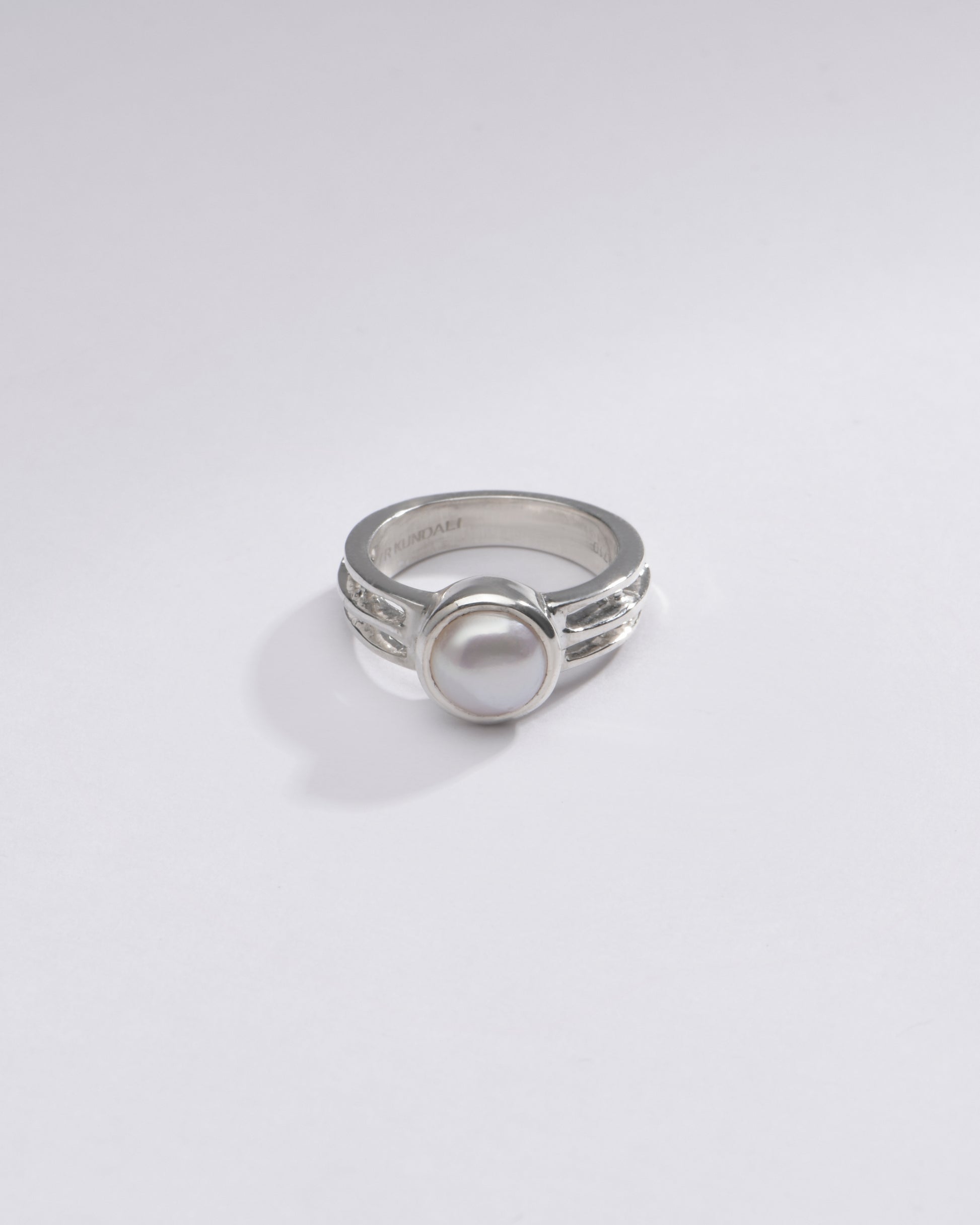 Elegant Pearl (Moti) Ring in 925 Silver - #1142 U - Myra