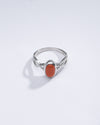 Vintage Red Coral Moonga Ring in 925 Sterling Silver from Myra Gems 