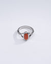 Classic Red Coral (Moonga) Ring in Sterling Silver – #1175 Ov - Myra