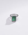 Vintage Emerald (Panna) Ring in 925 Silver â€“ #1228B Sq - Myra