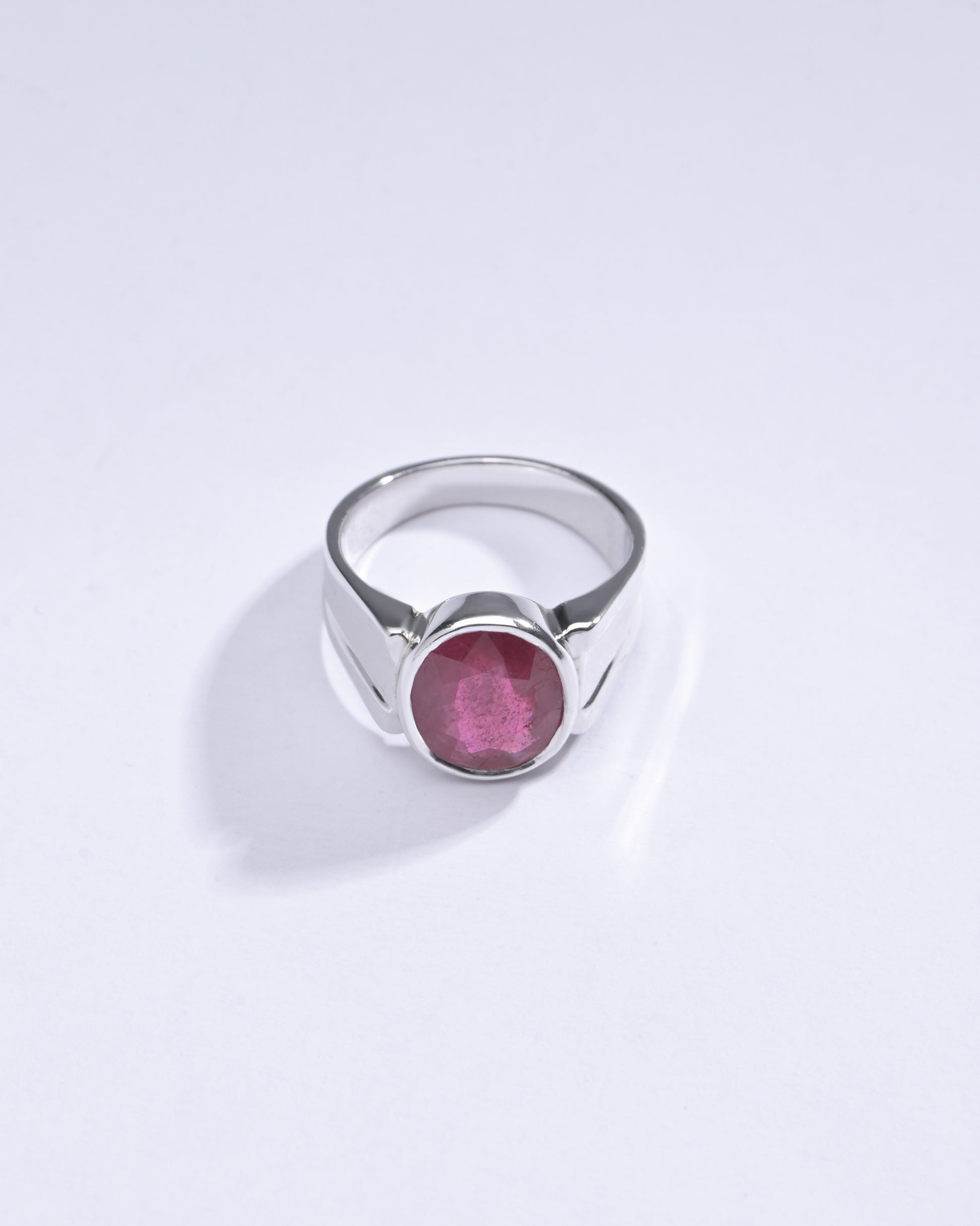 Classic Ruby (Manik) Ring in 925 Silver - #1111B - Myra