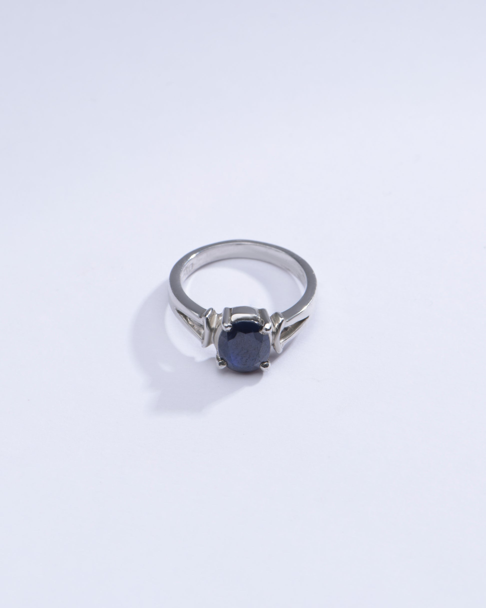 Royal Blue Sapphire (Neelam) Ring in 925 Silver – #1148N4 - Myra