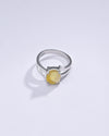Radiant Yellow Sapphire (Pukhraj) Ring in Sterling Silver - #1182N4 - Myra
