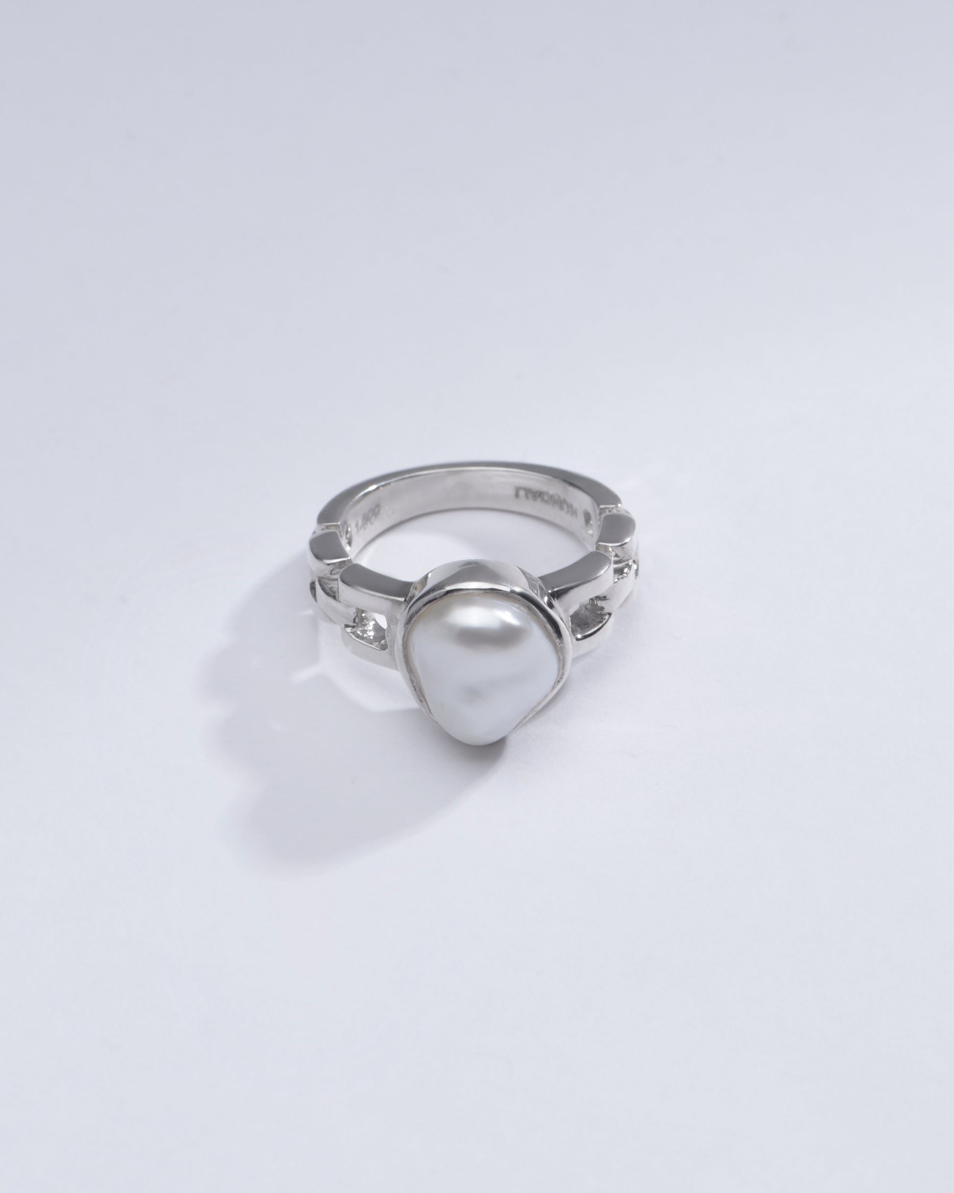 Radiant Pearl (Moti) Ring in 925 Silver - #1245 U - Myra