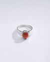 Elegant Red Coral (Moonga) Ring in 925 Silver – #1224 - Myra
