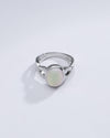 Minimalist Opal (Doodhiya) Ring in Sterling Silver – #1104B - Myra